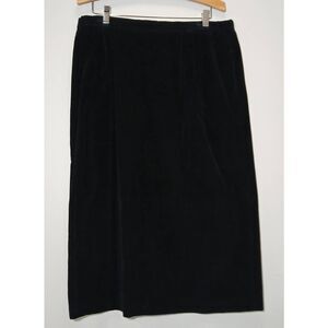 Sanyo y2k womens size 18 long Coduroy skirt black whimsical gothic witchy